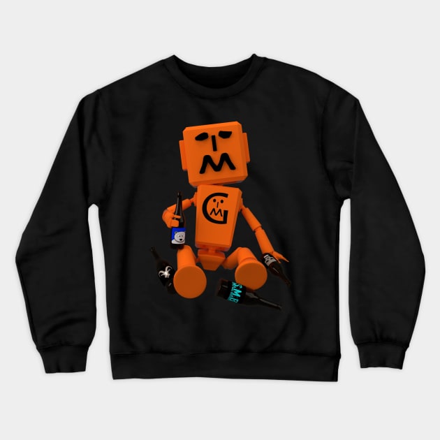 Drunk Myzbot Crewneck Sweatshirt by Myzrable_g
